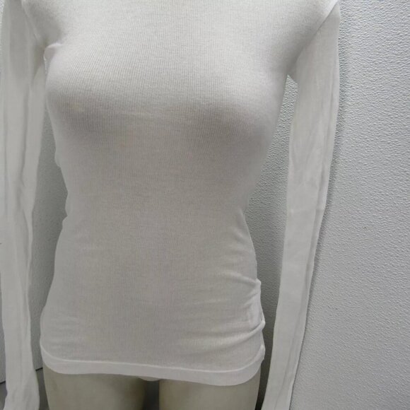 NEW BITE STUDIOS Womens Long-Sleeve Thin Jersey T-Shirt Size S White - Picture 7 of 12